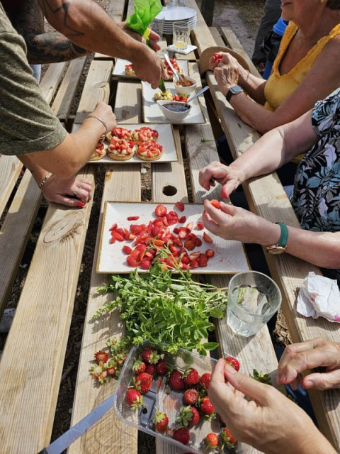 Atelier cuisine à la ferme Aïoli Caganis