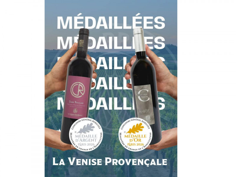 Vin médaillé de la cave coopérative de Saint-Julien-les-Martigues récompensé au concours général de Paris 2026