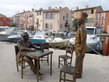 Estatua de bronce que representa a Fernandel y Bourvil_Martigues
