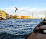 Walking along the Martigues canal and watching the drawbridge rise to let vessels pass at sunset