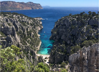 Calanque d'En Vau vue d'en haut