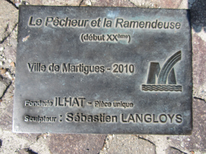 Statues de bronze Le pêcheur et la ramendeuse_Martigues