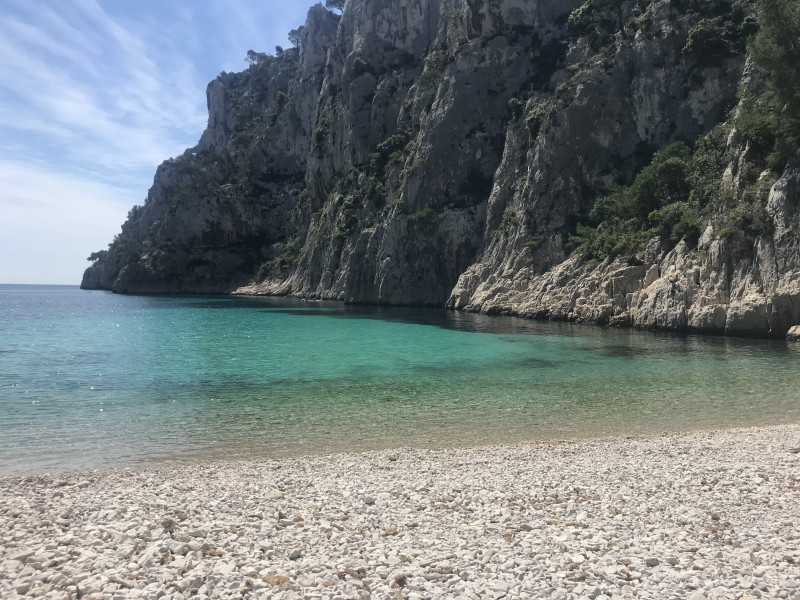 Plage de galets calanque d'En Vau Plage de galets calanque d'En Vau