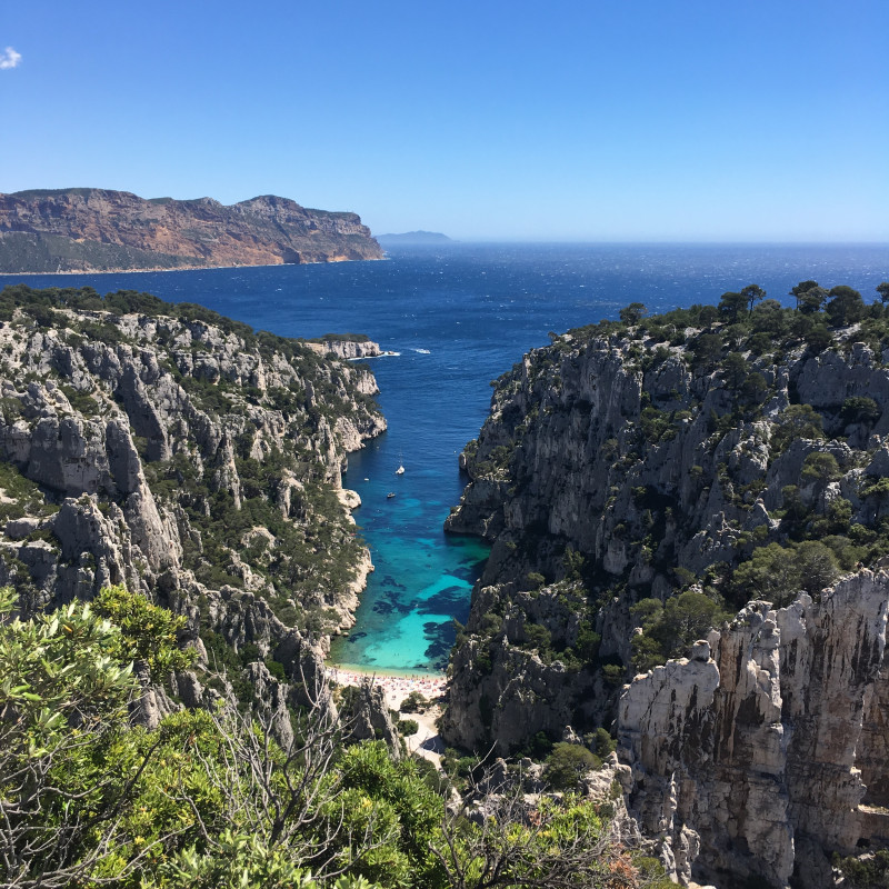 Calanque d'En Vau vue d'en haut