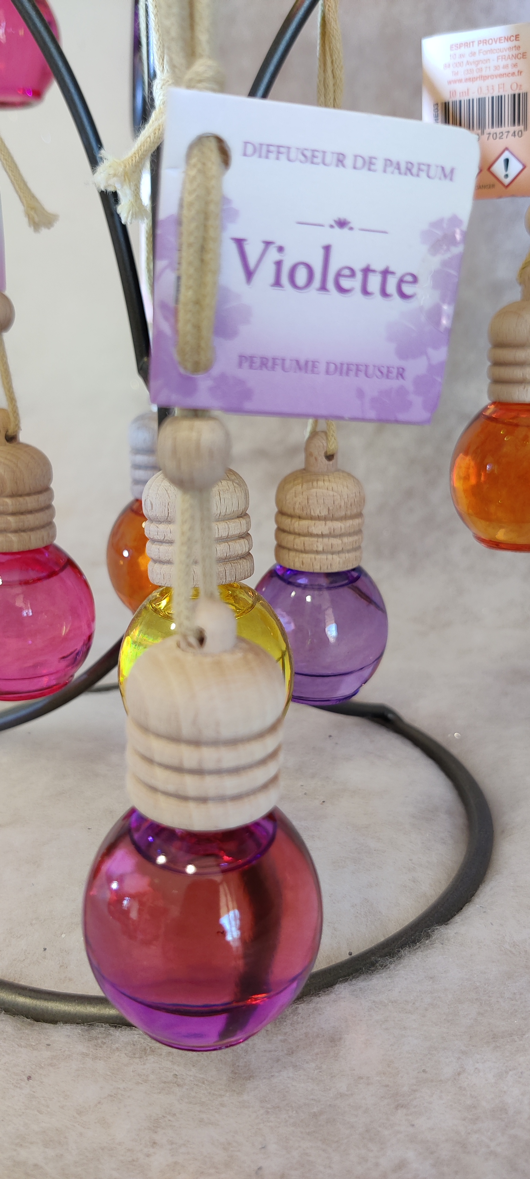 La boutique de l'Office de Tourisme de Martigues - Esprit Provence -  Diffuseur de parfum voiture - Violette