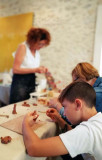 Atelier de fabrication de santons Cristine Darc