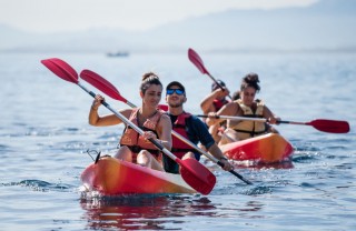 Kayak en mer méditerranée