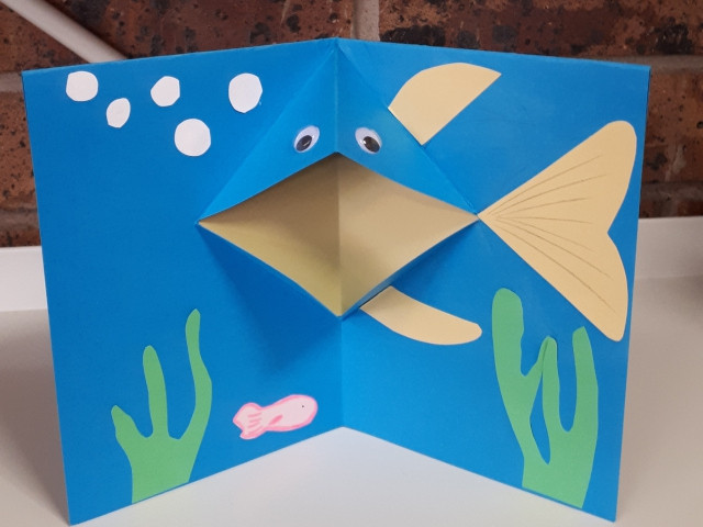 Atelier - Carte pop-up poisson