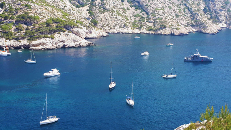 Calanque de Sormiou - bateaux