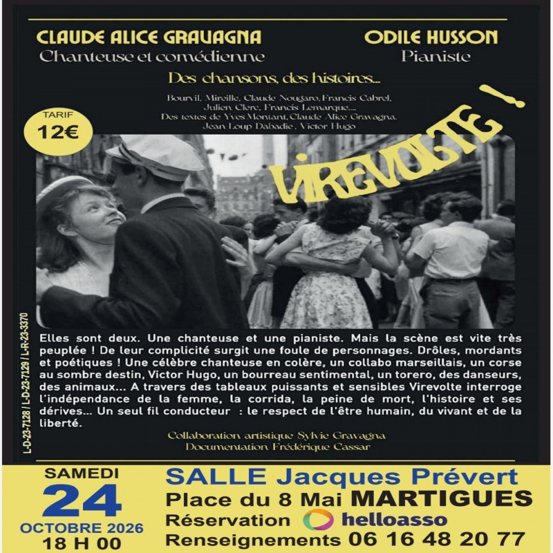 Spectacle de théâtre et chanson VIREVOLTE_Martigues