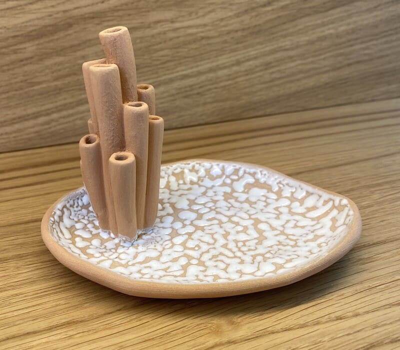 Atelier Do – Terrakotta-Koralle mit Keramikschale