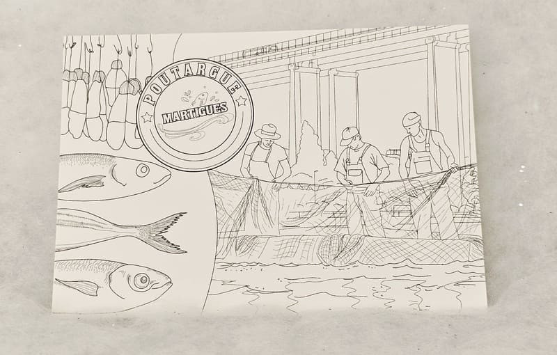 Postal para colorear de Martigues