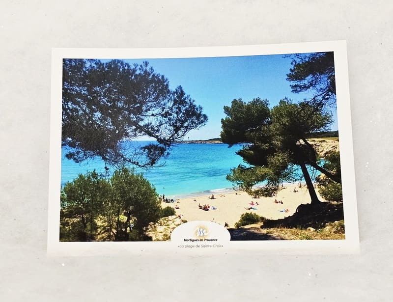 Carte postale Soleil : Plage de Sainte Croix