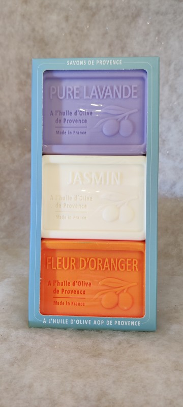Esprit Provence - Schachtel mit 3 Seifen 120 g Lavendel / Jasmin / Orangenblüte