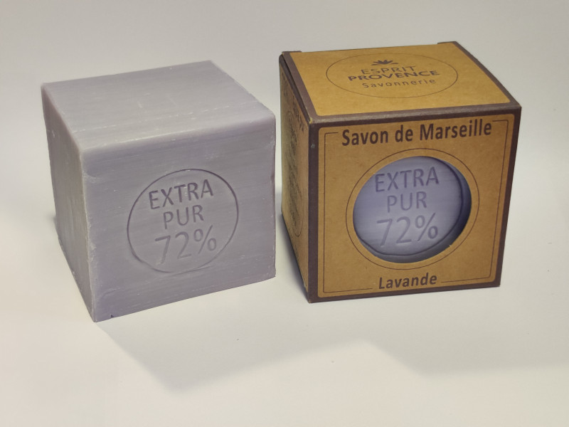 Esprit Provence - Savon de Marseille Pur lavande huiles essentielles - Cube 300g