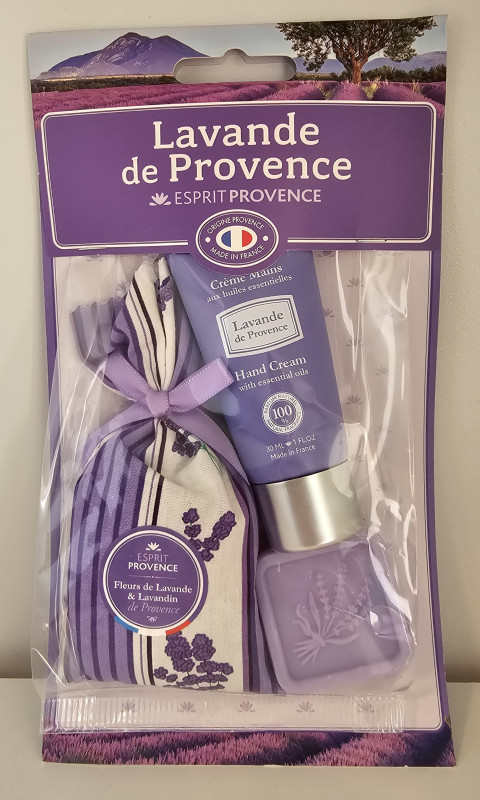 Esprit Provence - Trio sachet lavande + savon Lavande + Crème pour les mains