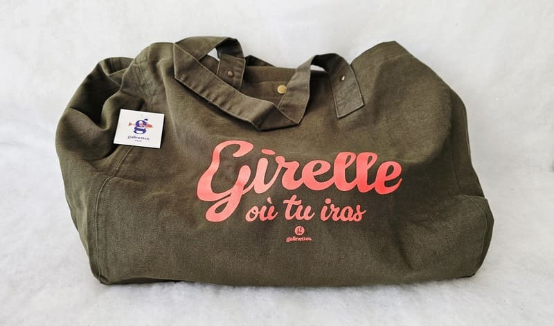 Galinettes - Bolso tote grande verde Girelle où tu iras