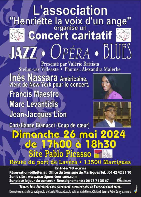 Grand concert caritatif : Jazz, Opéra, Blues