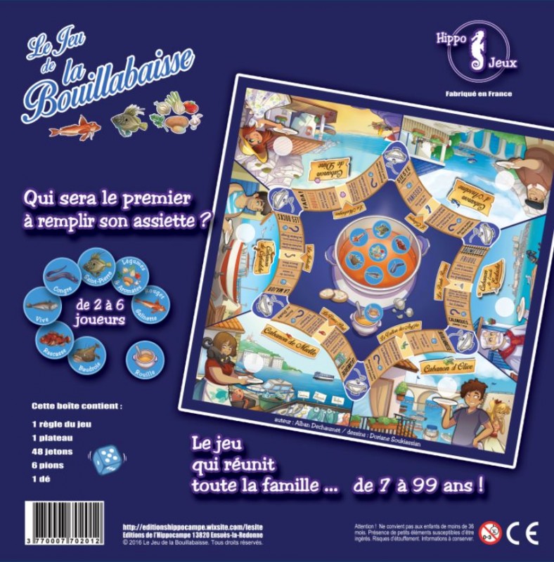 Jeu de la bouillabaisse - Dos de la boîte