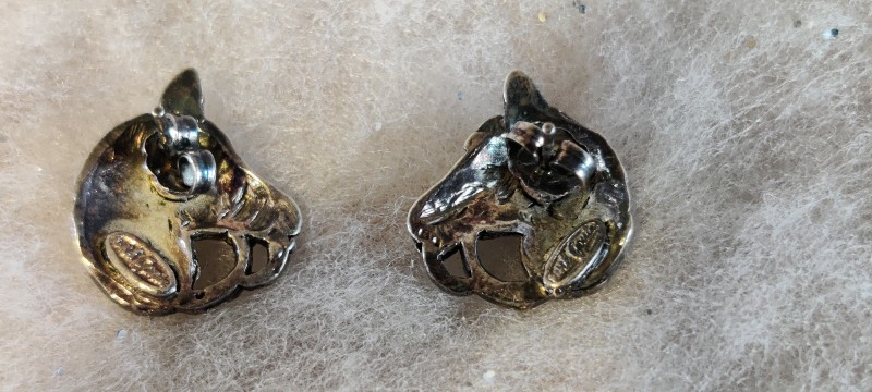 René GOUIN - Horse stud earrings