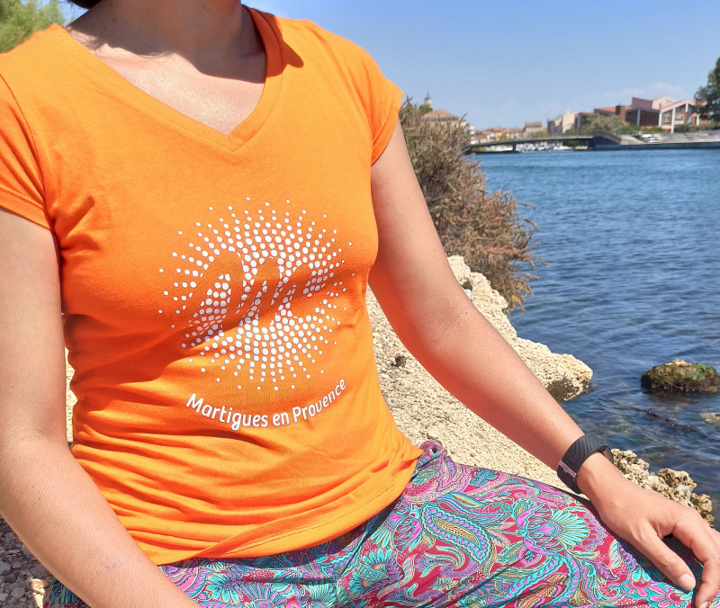  Tee-shirt femme soleil (orange)