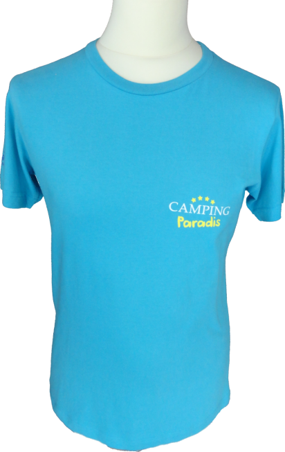 Camiseta Unisex Camping Paradis desde el frente
