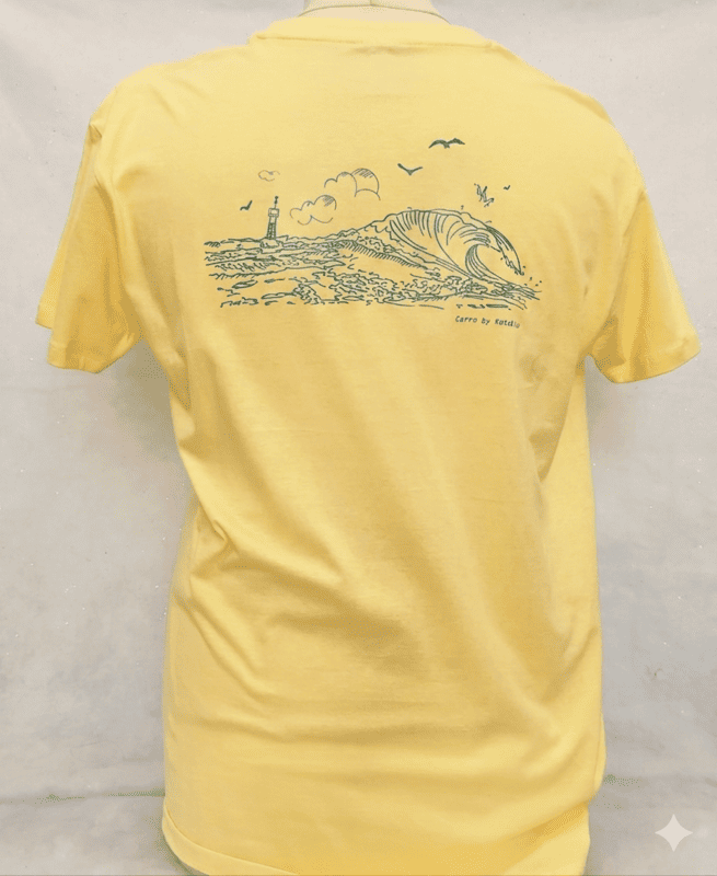 Carro Wave T-Shirt (Back) - Yellow