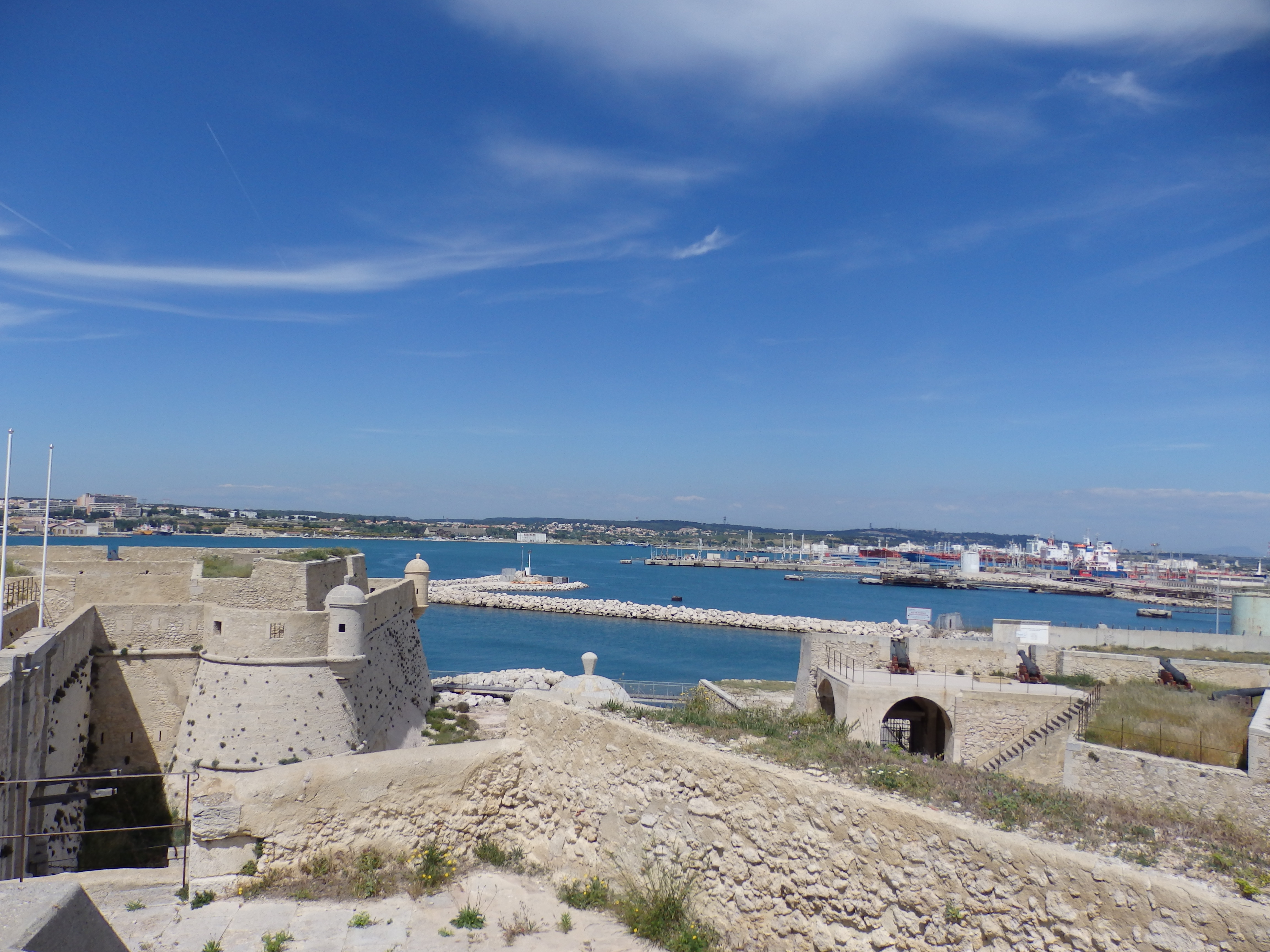 View of Port-de-Bouc from the Fort de Bouc